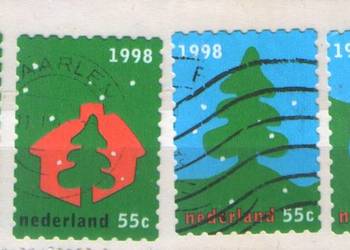 Zn. Holandia  Mi 1691, 4, 6, 9 kas 1998