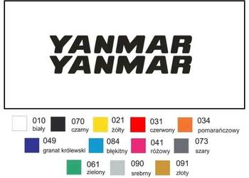 Naklejka wlepka YANMAR 49 cm - 2 szt Zamiennik