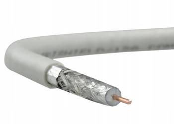Kabel antenowy, TV SAT- rg6, 75Ω miedziany / potrójny ekran.