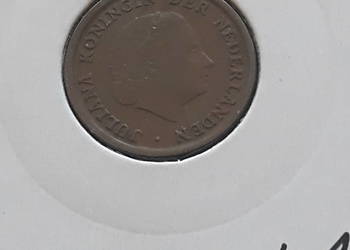 1 Cent Holandia 1951 r. - Juliana - nr 1-około  mennicza