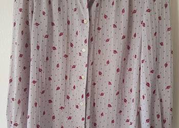 Vintage Retro koszula we wzorki printy elegancka kobieca tal