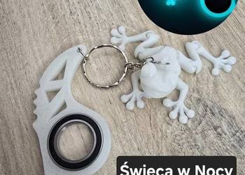 Świecąca Żabka i Keyspinner - Brelok 2w1! KeyRambit KeyFlipper Druk3d