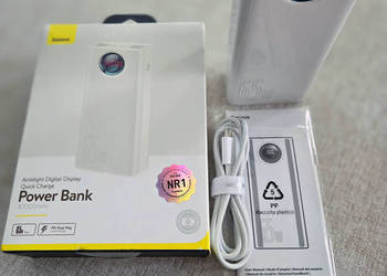 Powerbank Baseus PPLG000102 Amblight 30000mAh PD QC 3.0 65W Biały - nowy