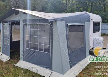 Nowy przedsionek do przyczepy kempingowej N-Lazur 4,2x2,5m – producent