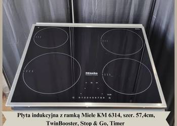 Płyta indukcyjna z ramką Miele KM 6314, szer.57,4cm, Stop&Go, TwinBooster