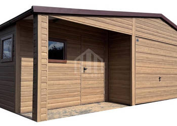 Garaż blaszany 9x4m + wnęka - 2x brama - drzwi - 3x okno - rynny SO141