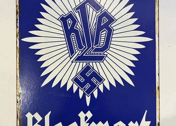 Niemiecka tablica/ szyld emaliowany NSDAP, Stopień Blockleitera