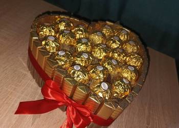 Serce z Merci Słodki box bukiet na każdą okazję box ze słodyczy