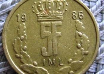 Luksemburg 5 Frank 1986r