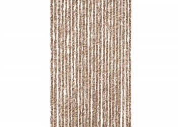 Zasłona przeciwko owadom beż i ciemny brąz 100x220 cm szenil WM-377323