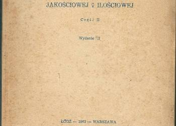 Ćwiczenia z analizy jakościowej i ilościowej -część II/ 1962 / analiza