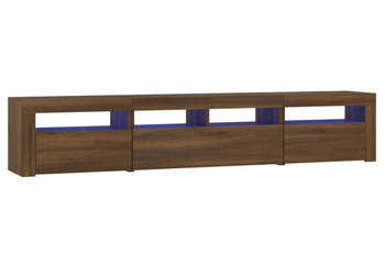 Szafka pod TV z oświetleniem LED brązowy dąb 210x35x40 cm WM-3152737