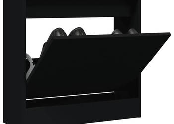 Szafka na buty czarna 60x21x57 cm materiał drewnopochodny WM-839883