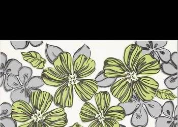 Dekor Vivian verde Kwiat 25 x 40, Paradyż, płytki, kafelki