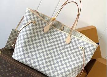 Torebka damska LV Louis Vuitton neverfull GM kremowy środek skóra