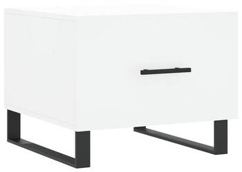 Stolik kawowy biały 50x50x40 cm materiał drewnopochodny WM-829444