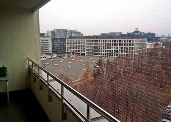 Montaż siatki dla kota na balkon bezinwazyjny Warszawa Siatka Z Montażem
