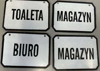 Tabliczki metalowe do warsztatu, garażu, retro PRL