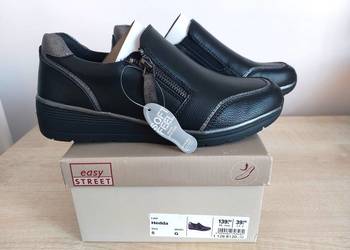 Półbuty czarne 5 Easy Street Deichmann suwak Nowe z metką skóra ekologiczna Półbuty czarne 5 Easy Street Deichmann suwak Nowe z metką skóra ekologiczna