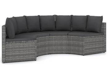 vidaXL 4-częściowa sofa do ogrodu, z poduszkami, polirattan(SKU:3064911)