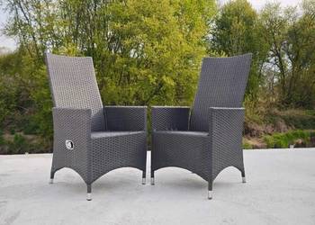 Fotele ogrodowe technorattan regulowane 6 szt Scaliamo premium