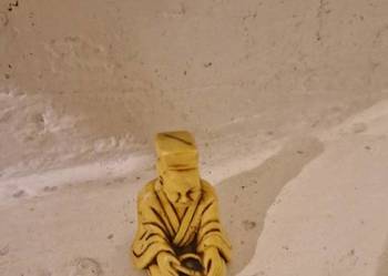 Stara FIGURKA/RZRŹBA  Buddy kolekcjonerska, azjatycka, tworzywo, vintage, m