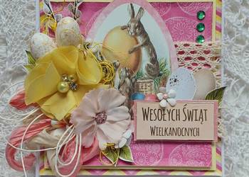 Kartka świąteczna, hand made, wielkanoc