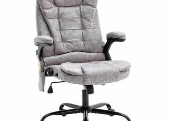 vidaXL Masujące krzesło biurowe, jasnoszare(SKU:20578)