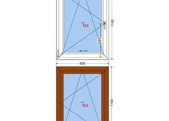 Nowe okno zew. złoty dąb 830x1150