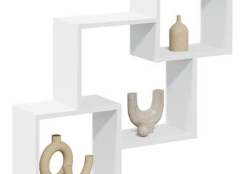 Półka ścienna 78x18x71 cm biała materiał drewnopochodny WM-854805