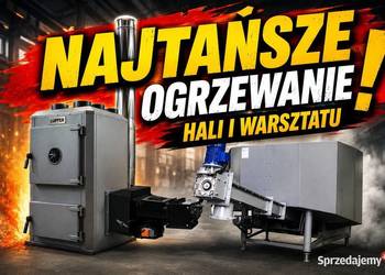 Nagrzewnica powietrza, piec nadmuchowy na pellet, zrębki, trociny moc 50 kW