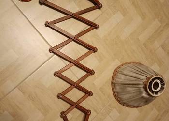 Zabytkowa Lampa nożycowa tekowa Vintage Kinkiet