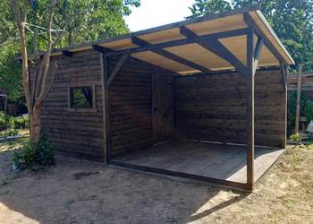Domek drewniany z tarasem domek 3x3 taras 3x3 transport cała polska