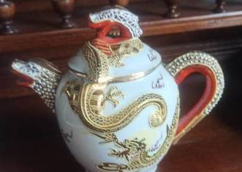 Japoński dzbanek Sansei z lat 50. Złoty smok