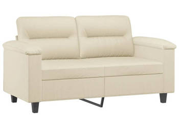 2-osobowa sofa kremowy 120 cm sztuczna skóra WM-359579