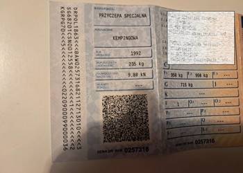 Pozostałości - Przyczepa Kempingowa Abbey 1992  DMC 950 kg