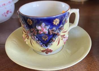 Filiżanka. Do espresso. Ręcznie malowana Japonia, lata 40, XX w.