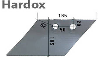 Lemiesz przedpłużka HARDOX 22603/L części do pługa EBERHARDT