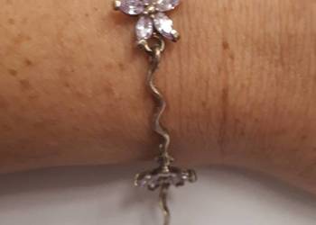 Bransoletka srebrna z kwiatkami Bransoletka srebrna z kwiatkami