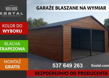 ZŁOTY DĄB / ORZECH - Garaż Blaszany | Wiata na Maszyny|Hala  – ESSTAL-