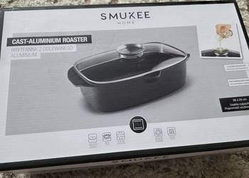 Brytfanka z odlewanego aluminium z aromatyzerem gratis sitko do smażenia