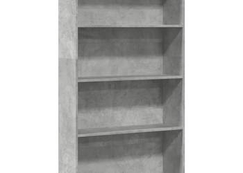 Regał szarość betonu 80x24x143 cm materiał drewnopochodny WM-857847
