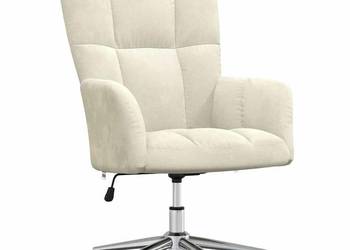 vidaXL Fotel, kremowy, obity aksamitem(SKU:328170)