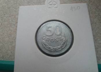 Moneta 50 groszy  bez znaku mennicy rok 1975