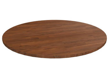 Okrągły blat do stolika ciemnobrązowy Ø90x15 cm lity dąb WM-342971