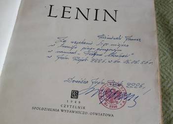 Stary Album LENIN 1949 Czytelnik z Wojskową Dedykacją Ping-Pong PRL Unikat