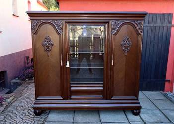 Wspaniała Unikatowa Dębowa Biblioteka 1920 r. Po Renowacji Antyk