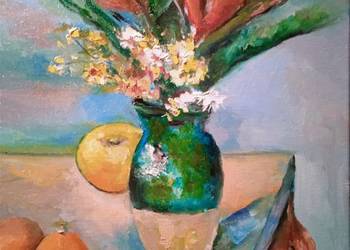 Obraz olejny "Wazon z kwiatami"