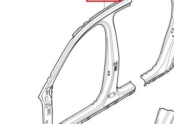 VOLVO S60 V60 przedni + srodkowy prawy slupek zewn poszycie rama prawe drz…