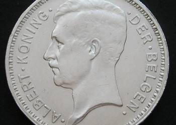 BELGIA 20 FRANKÓW 1934 - KRÓL ALBERT II - SREBRO - STAN 2